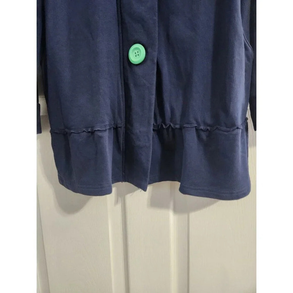 Matilda Jane navy A million little things button up peacoat jacket craftcore Med - Picture 10 of 15